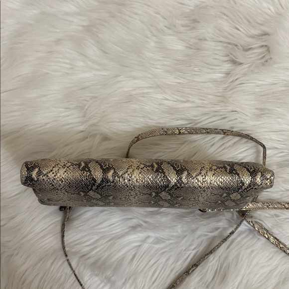 HOBO Leanne Snake Embossed Crossbody Bag Glam Leather - Picture 10 of 15